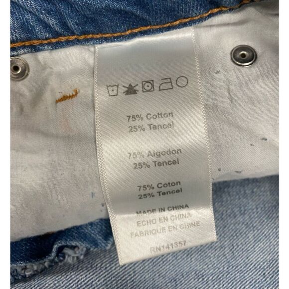 Band Of Gypsies Rose Distressed Frayed Button Fly Denim Shorts Size 28 - Picture 7 of 8